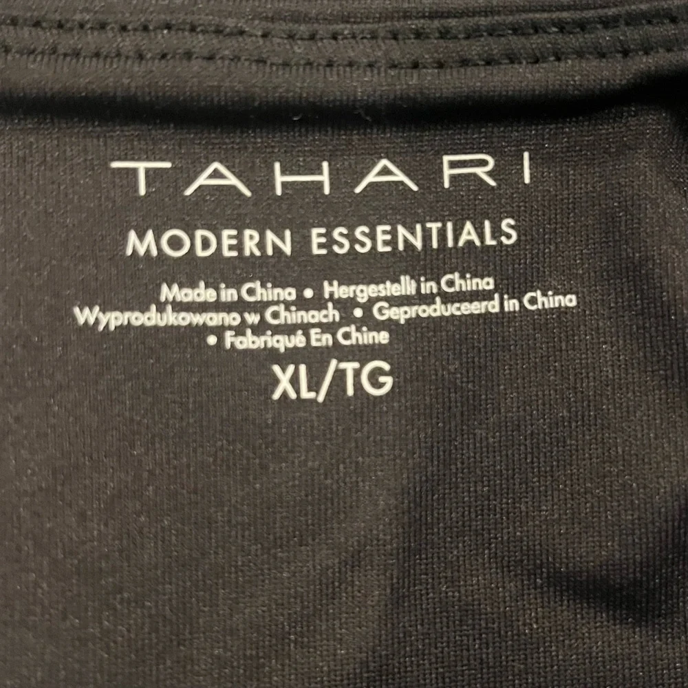 🌸TAHARI ESSENTIALS BLACK DOUBLE LINED TANK TOP SIZE XL🌸 - Picture 3 of 3
